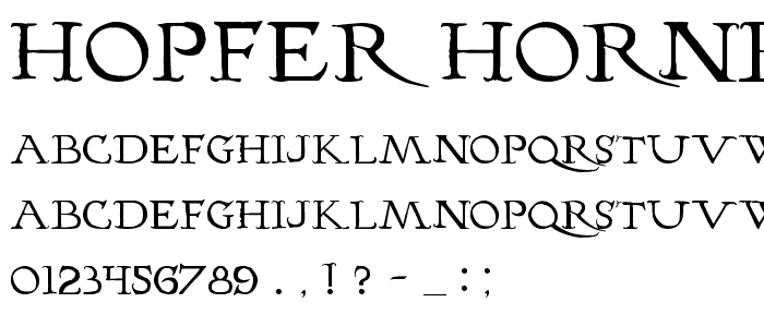 Hopfer Hornbook font